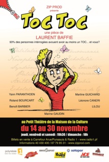 "Toc Toc", les troubles obsessionnels compulsifs vus par Baffie au Théâtre