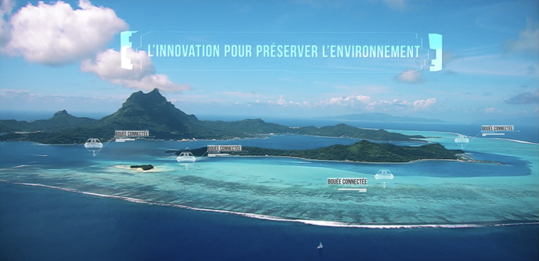 Endroit où seront installées les bouées connectées. Crédit photo : Polynésienne des eaux. Endroit où seront installées les bouées connectées. Crédit photo : Polynésienne des eaux.