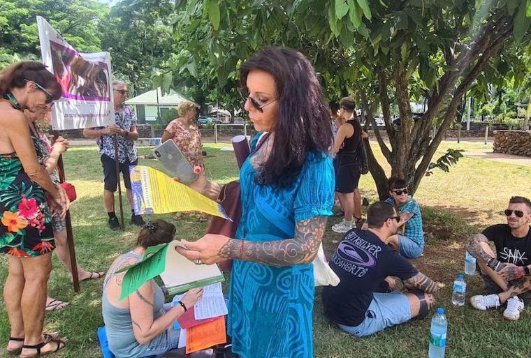 Laurence Piercy, représentante du Parti animaliste en Polynésie. Laurence Piercy, représentante du Parti animaliste en Polynésie.