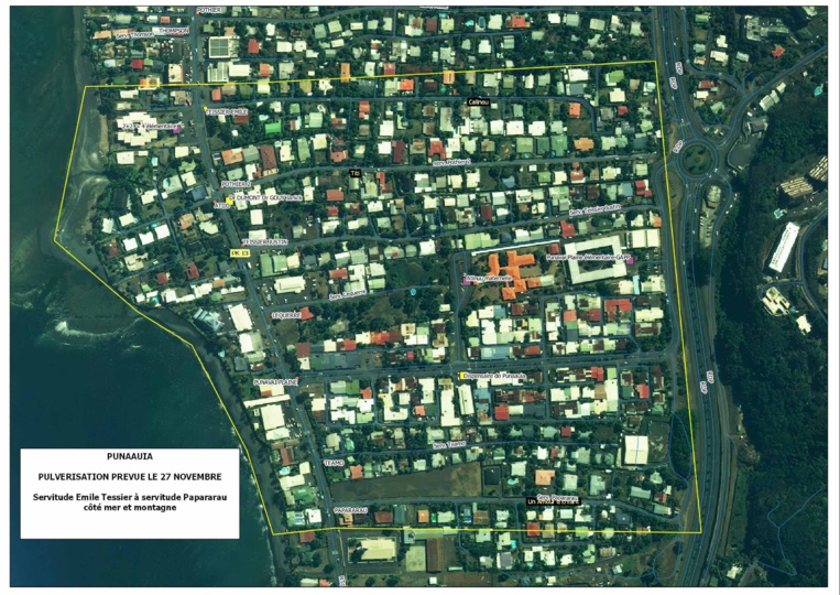 Zones de traitement contre les moustiques, du 26 au 28 novembre Zones de traitement contre les moustiques, du 26 au 28 novembre