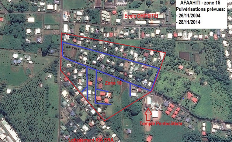 Zones de traitement contre les moustiques, du 26 au 28 novembre Zones de traitement contre les moustiques, du 26 au 28 novembre