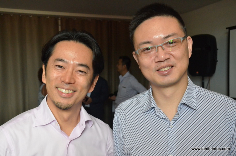 Yuji Natori du réseau JCB et Heng Gu Clark de la China Unionpay