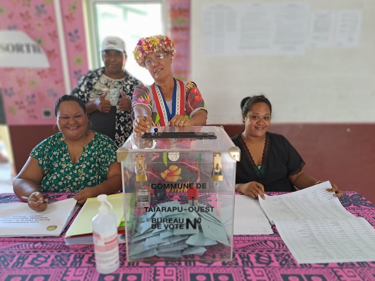 Le Tavini arrive en tête à Taiarapu-Ouest. Crédit photo : FB commune de Taiarapu-Ouest. Le Tavini arrive en tête à Taiarapu-Ouest. Crédit photo : FB commune de Taiarapu-Ouest.