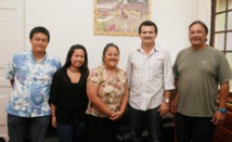 Le comité organisateur de la pétanque reçu par René Temeharo Le comité organisateur de la pétanque reçu par René Temeharo