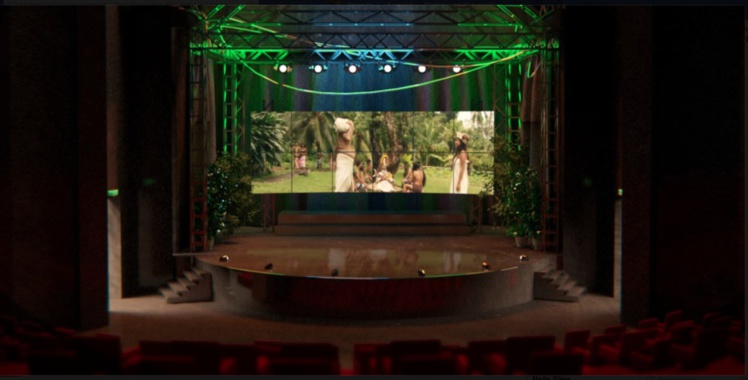 Les artistes partagent la scène avec des projections en 2D et 3D Les artistes partagent la scène avec des projections en 2D et 3D