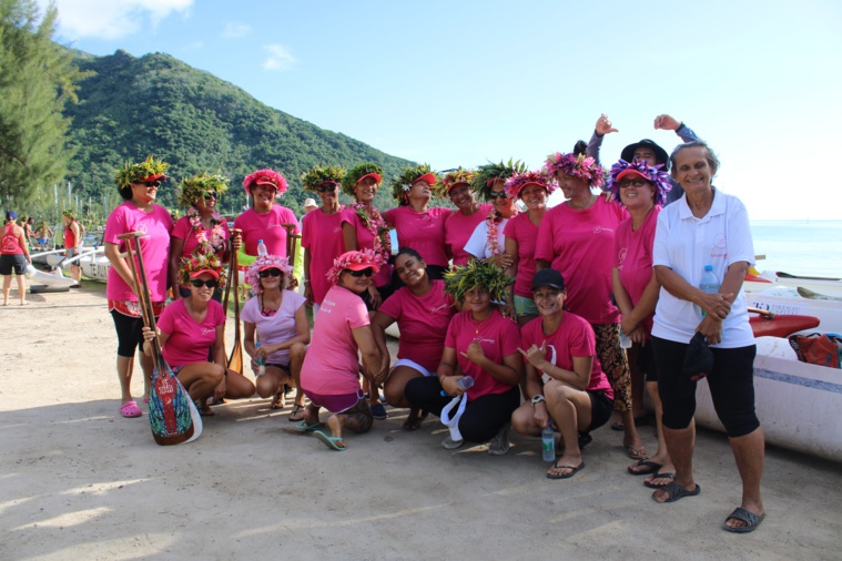 Des Amazones polynésiennes à Moorea en mars 2023 lors de l’arrivée des rameuses de Cap’optimist. Des Amazones polynésiennes à Moorea en mars 2023 lors de l’arrivée des rameuses de Cap’optimist.
