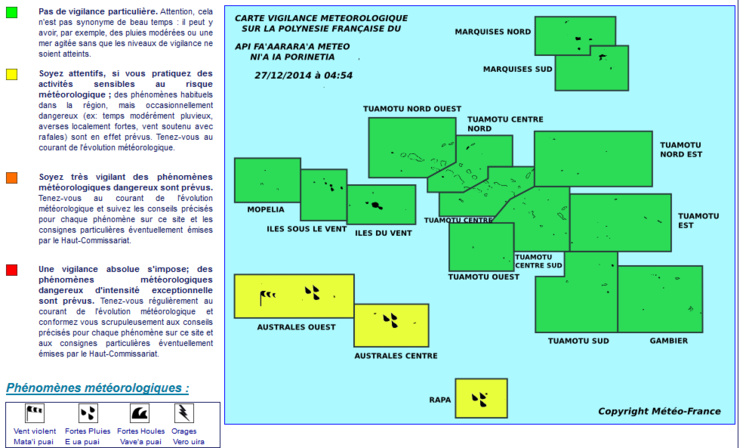 Ciel voilé pour l'archipel de La Société Ciel voilé pour l'archipel de La Société