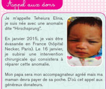 Grâce à vous la maman de Elina a pu accompagner son bébé et son mari. Grâce à vous la maman de Elina a pu accompagner son bébé et son mari.