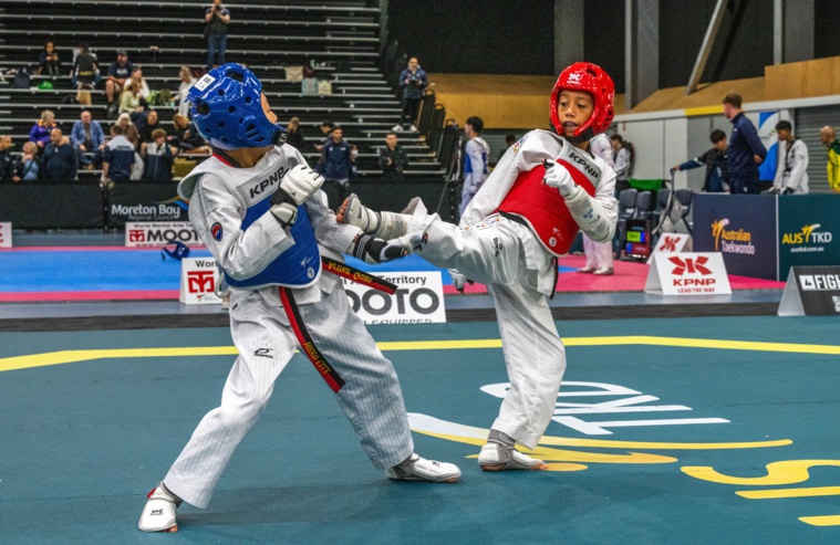 Le cadet Rukuroa Bernardino, du club TKD Taiarapu, est reparti d'Australie avec deux médailles d'or. (photo : Polynesia Taekwondo)