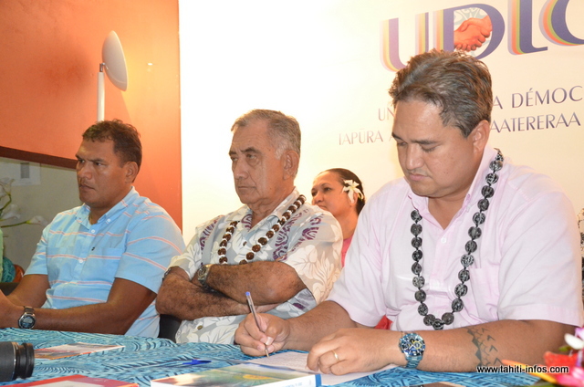 L'UPLD valide la liste Nena-Tuheiava pour les élections sénatoriales partielles de Polynésie française.