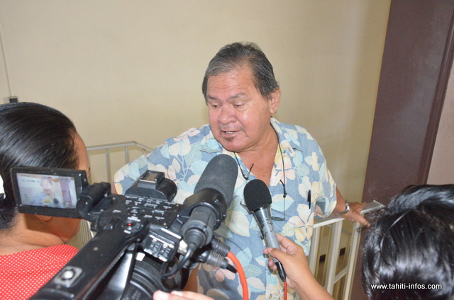 Teina Maraeura, a été réélu à la mairie de Rangiroa lors des municipales de 2014