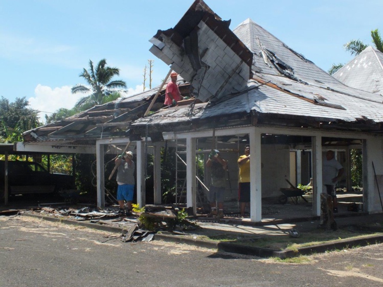 Teva i uta : l’ancienne mairie de Mataiea en déconstruction