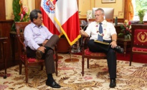 Edouard Fritch reçoit le président du comité technique audiovisuel Edouard Fritch reçoit le président du comité technique audiovisuel