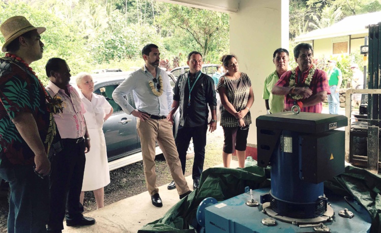 Centrale de la turbine hydroélectrique de Hanavave en cours de réalisation Centrale de la turbine hydroélectrique de Hanavave en cours de réalisation
