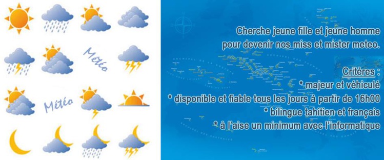 Vous rêvez de présenter la météo? Polynésie 1ère recrute Vous rêvez de présenter la météo? Polynésie 1ère recrute