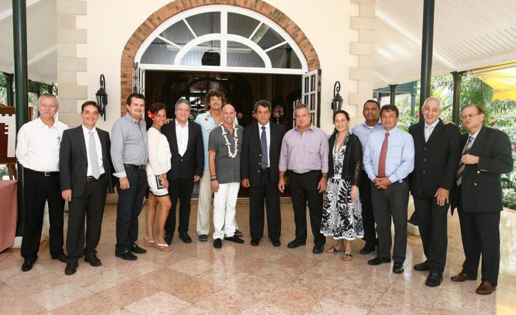 Guy Laliberté, le fondateur du Cirque du Soleil, en visite à la Présidence