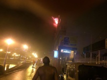 Durant l'incendie samedi à Papeete Durant l'incendie samedi à Papeete