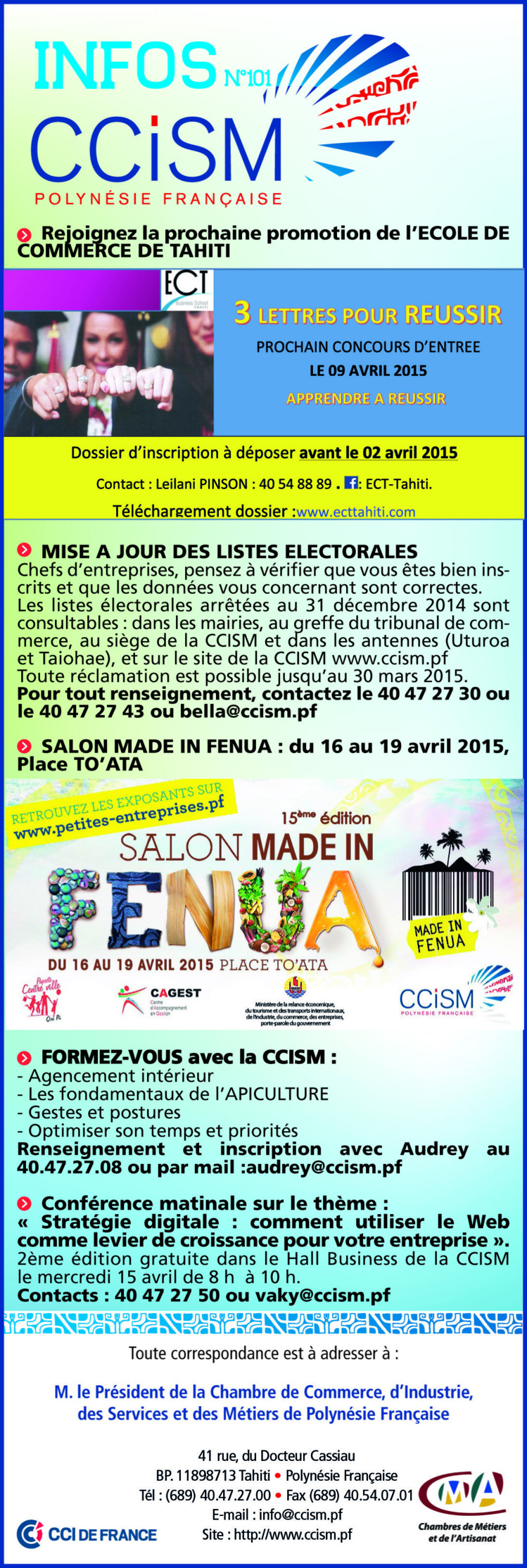 Infos CCISM N°101 Infos CCISM N°101