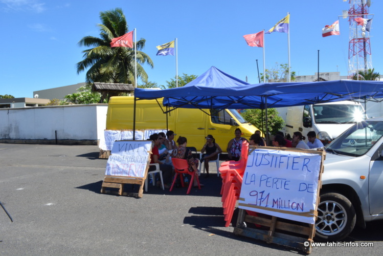 Photo prise lors de la dernière grève à l'OPT en octobre dernier