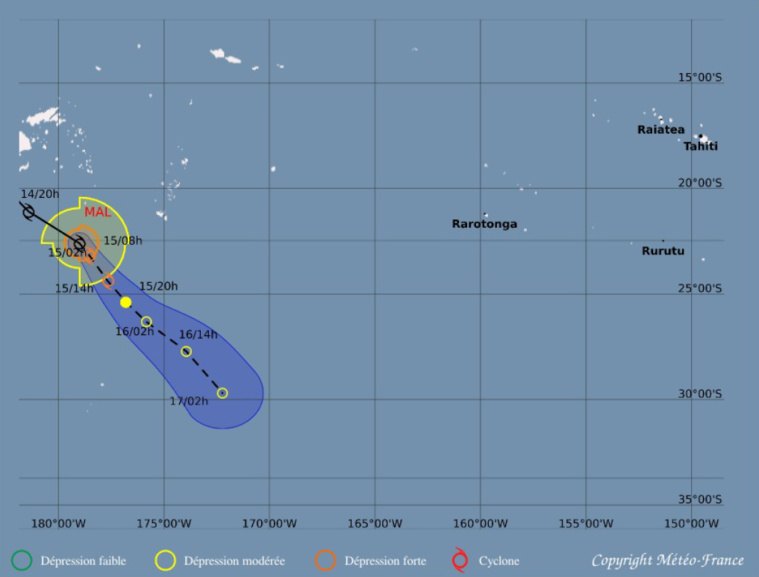 Risque dépressionnaire : La Polynésie épargnée mais prévenue Risque dépressionnaire : La Polynésie épargnée mais prévenue