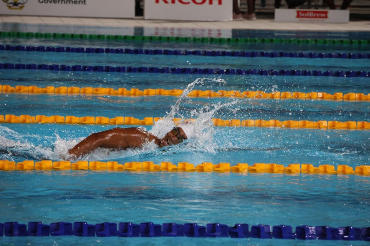 Keha Desbordes sera de nouveau à l'eau pour les séries du 50 mètres nage libre. (photo : Fédération tahitienne de natation)