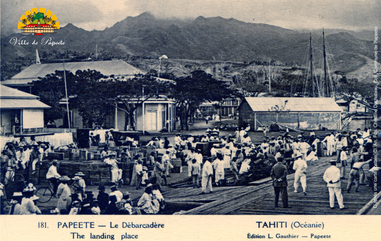 D'après une carte postale, Cl. An, Fds Christine Duchateau, Coll. Commune de Papeete D'après une carte postale, Cl. An, Fds Christine Duchateau, Coll. Commune de Papeete