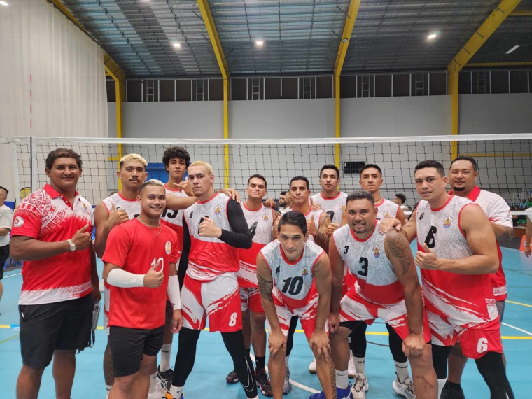 Sacrés déjà en 2019 à Samoa, les volleyeurs polynésiens conservent leur couronne. (© Fédération tahitienne de volley-ball)