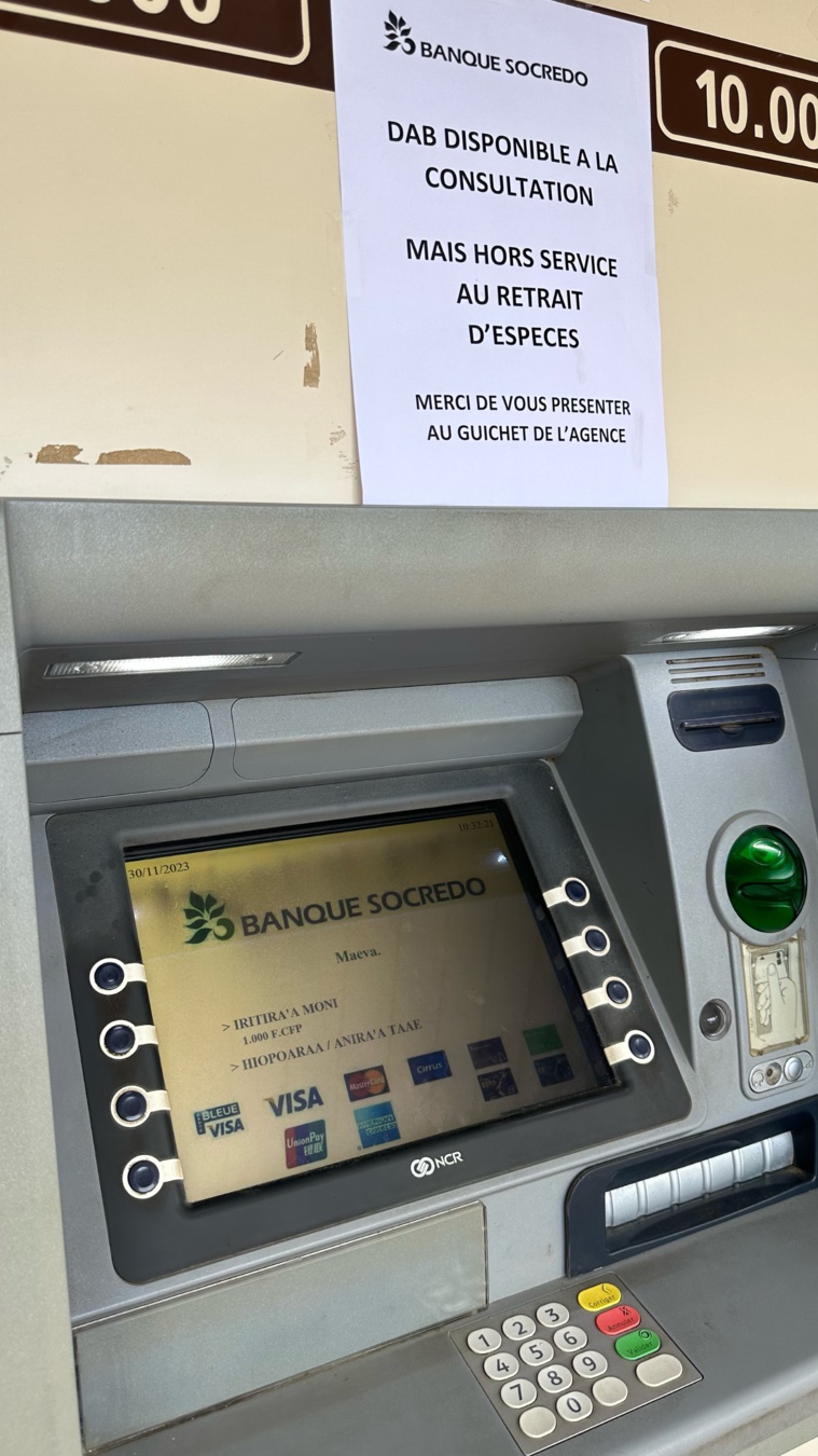 Les distributeurs de billets HS jusqu’au… 26 décembre à Ua Pou Les distributeurs de billets HS jusqu’au… 26 décembre à Ua Pou