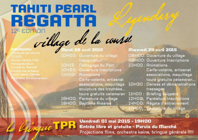 Tahiti Pearl Regatta:  Le village de la course s’installe à Uturoa