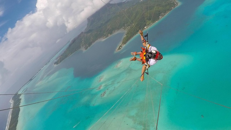« La crème de la crème », c'est Bora Bora pour le parachutiste professionnel. Photo : Will Penny « La crème de la crème », c'est Bora Bora pour le parachutiste professionnel. Photo : Will Penny