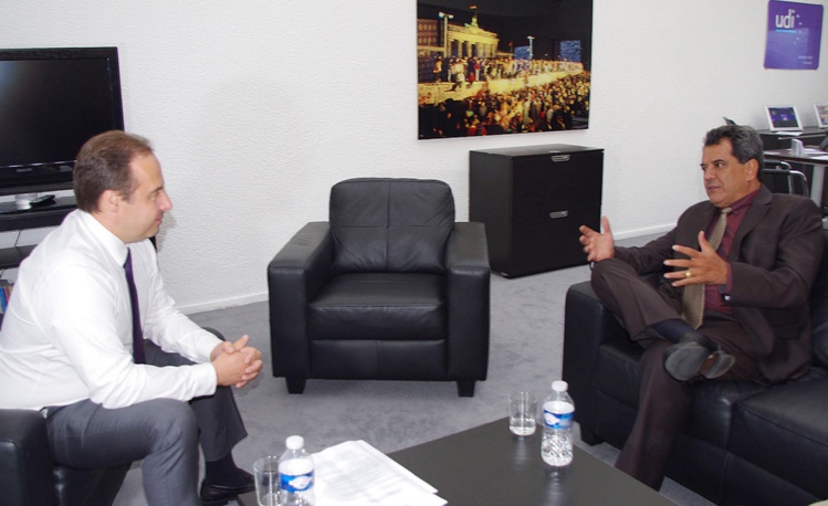 Le Président Fritch, reçu par Jean-Christophe Lagarde, ce mardi au siège de l'UDI à Paris Le Président Fritch, reçu par Jean-Christophe Lagarde, ce mardi au siège de l'UDI à Paris