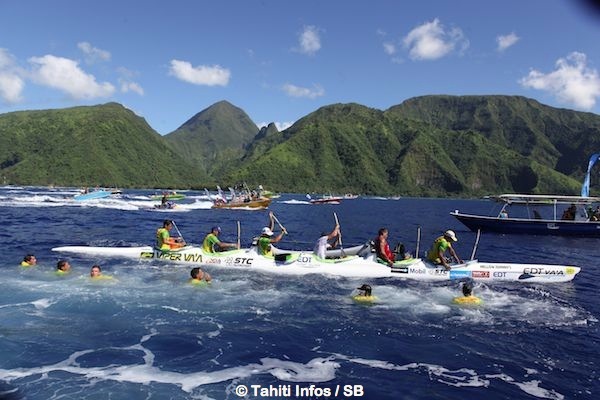 La course s'est déroulée dans un cadre magnifique, au large de Tahiti Iti.