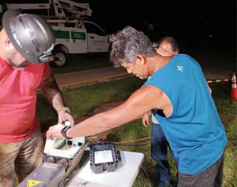 Le câble Honotua réparé Le câble Honotua réparé