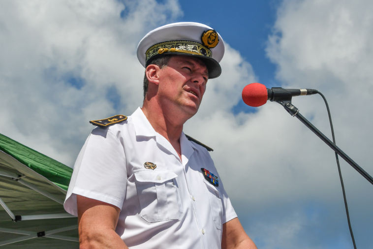 Le contre-amiral, Geoffroy d'Andigné, entend bien assurer le renouvellement et le renforcement  de la capacité de surveillance de l'armée en Polynésie française.