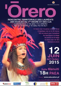Rencontre territoriale des lauréats du ’ōrero des écoles du 1er degré et des CJA