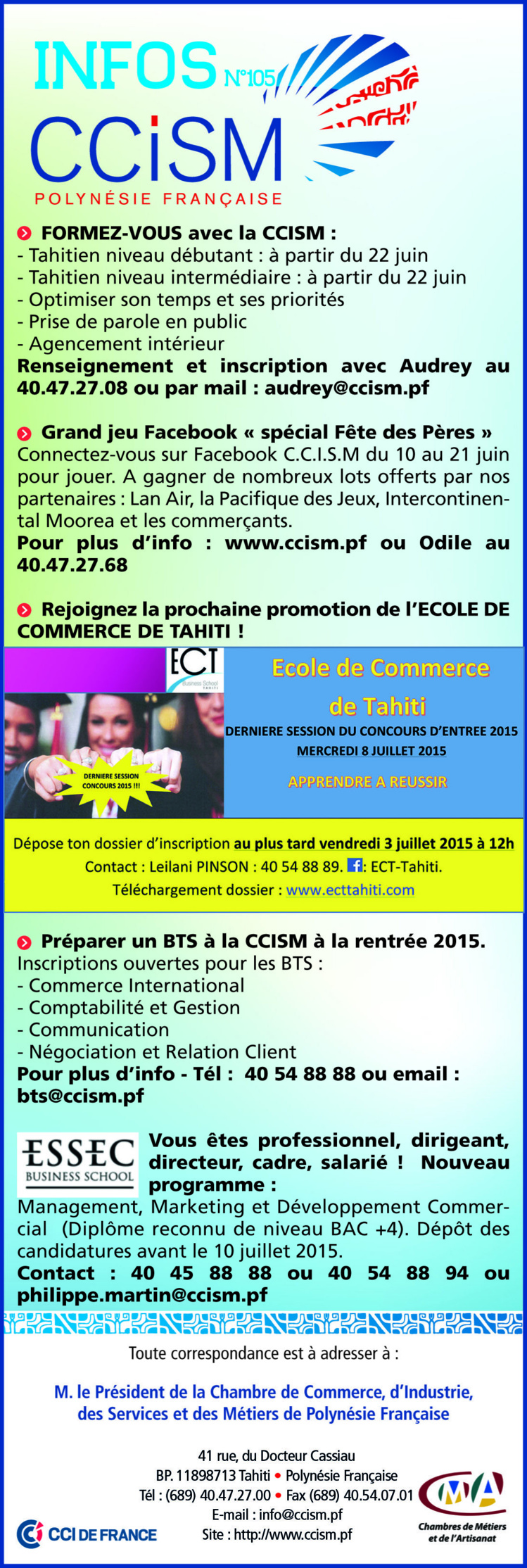 Infos CCSIM N°105 Infos CCSIM N°105