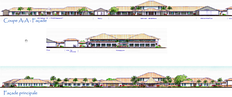 La façade du futur centre universitaire La façade du futur centre universitaire