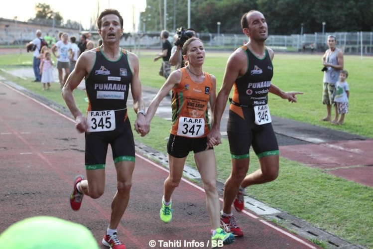 Frédéric Tete, Elodie Menou et Adil Abounaidane, le trio gagnant. Frédéric Tete, Elodie Menou et Adil Abounaidane, le trio gagnant.