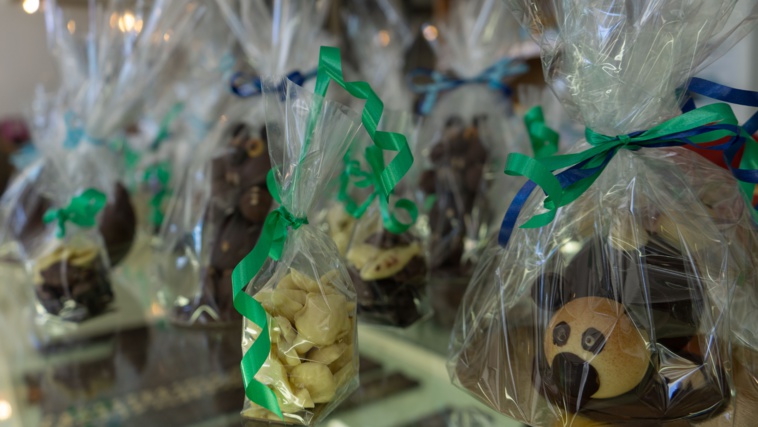 La collection de Pâques de " la chocolaterie by M" à Papeete.  Crédit : Tom Larcher