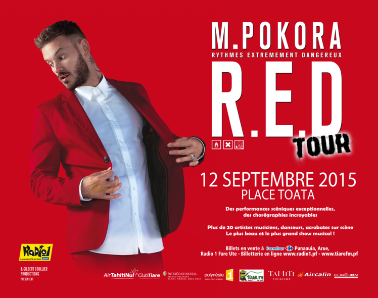 Concert de M. Pokora le 12 septembre à Tahiti Concert de M. Pokora le 12 septembre à Tahiti