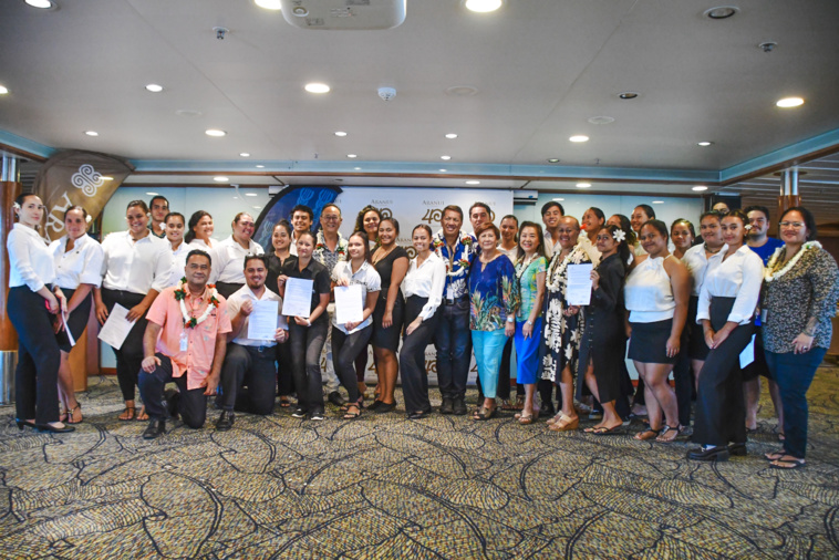 Les étudiants du lycée hôtelier en renfort de l’Aranui pour les JO Les étudiants du lycée hôtelier en renfort de l’Aranui pour les JO