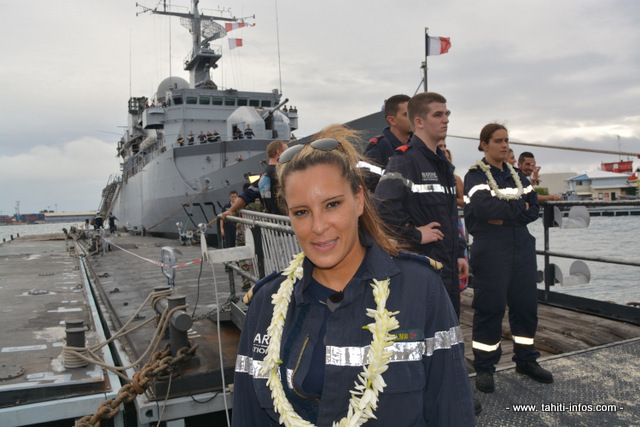Lola 34 ans, second maître à bord du Prairial entrée depuis 13 ans dans la marine nationale est l’une des 10 femmes de l’équipage de cette frégate de surveillance.