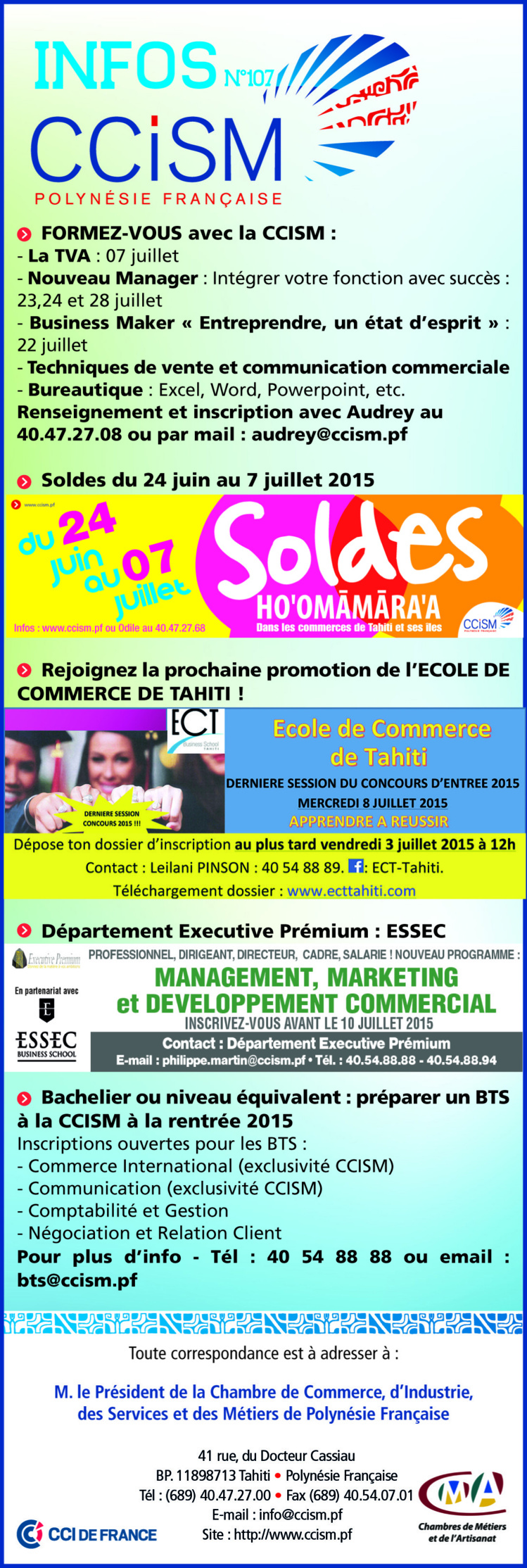 Infos CCISM n°107 Infos CCISM n°107