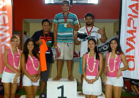 Le podium des - 97 kg, belle victoire pour Tamatea Taataroa.