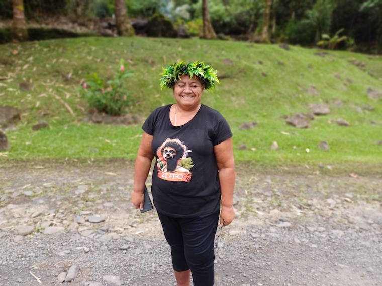 Léone Teuira, vice-présidente de l'association Haururu. Léone Teuira, vice-présidente de l'association Haururu.