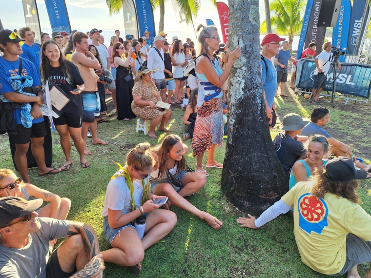 Le public était au rendez-vous à la pointe Fare Mahora.