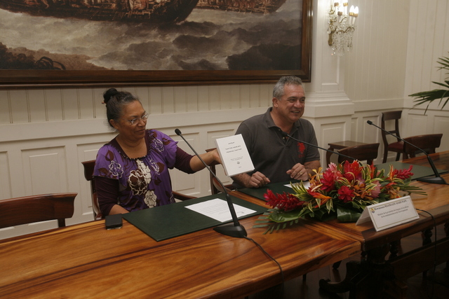 Le ministre de la culture Heremoana Maamaatuaiahutapu a présenté ce nouveau lexique, ce mardi matin à la presse