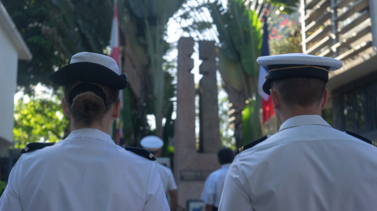 la cérémonie de commémoration du discours de de Gaulle. Crédit : Tom Larcher la cérémonie de commémoration du discours de de Gaulle. Crédit : Tom Larcher
