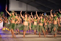 La troupe de Toahotu Nui, 1er en catégorie Hura Ava Tau a présenté son spectacle, samedi soir devant un public conquis