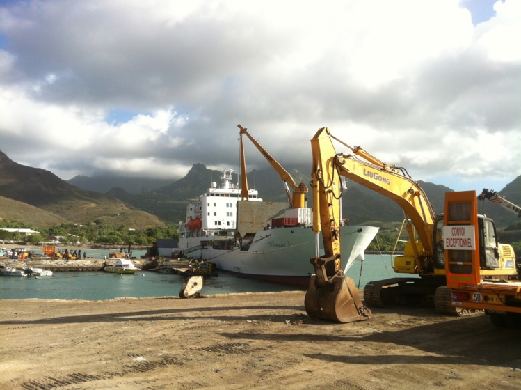 L'Aranui 5 à flot en fin d'année L'Aranui 5 à flot en fin d'année